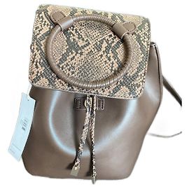 Alain Manoukian Brown Polyurethane Backpack