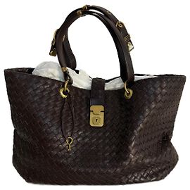 Borsa Bottega Veneta in pelle marrone scuro