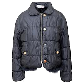 Autre Marque Colección Privada Ermanno Daelli Chaqueta de Seda y Plumas