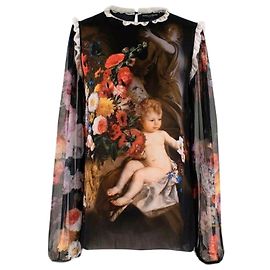 Top de seda Dolce & Gabbana Caramelo