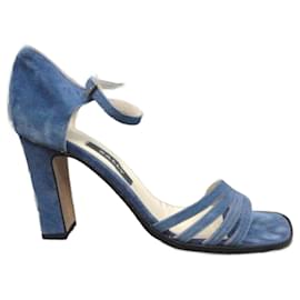 Sandali Bally Effeto in camoscio blu