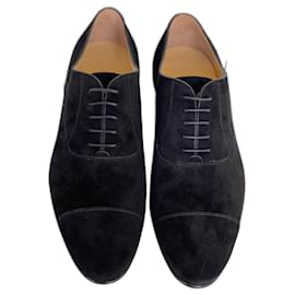 mocassino in camoscio nero con lacci Chanel taglia 44
