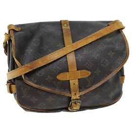 Bolso de hombro Saumur 30 con monograma de LOUIS VUITTON M42256 Autenticación LV 73298