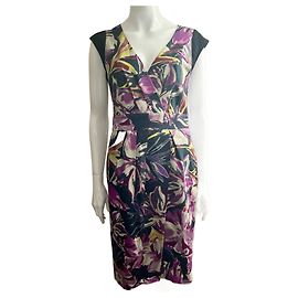 Etro Vestido drapeado multicolor