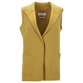 Max Mara – Gefütterte Weste aus gelber Wolle