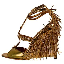 Tom Ford High Heels aus goldenem Leder