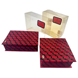 coordinated set of 2 vintage velvet boxes by Roberta di Camerino - Autre Marque