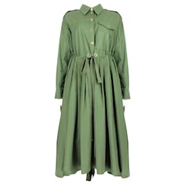Alexander McQueen Kleid mit geraffter Taille im Militärstil