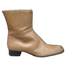 Botines Bally Fraita de piel beige