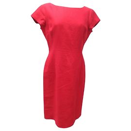 Rotes Kleid von Valentino Garavani mit Netzdetail