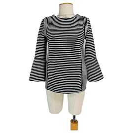 Karl Lagerfeld Gestreiftes Oberteil Marineblau Weiß