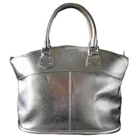 Louis Vuitton Suhali Lockit MM Bolso de piel plateado