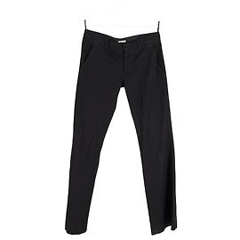 Pantaloni Miu Miu a vita bassa in cotone Nero