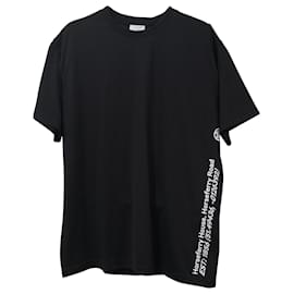 Burberry Address-Print T-Shirt in Black Cotton