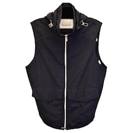 Gilet con cappuccio Brunello Cucinelli in nylon nero