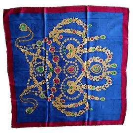 Pañuelo de seda Cartier azul 90x90 cm