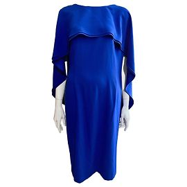 Escada Doriasco Cape-Kleid in Kobaltblau