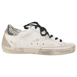 Golden Goose Superstar Niedrige Sneakers aus weißem Leder