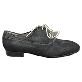 Paraboot Richelieu leggero in pelle grigia iridescente