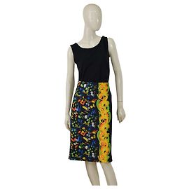 Falda lápiz multicolor Versace Collection Talla 48