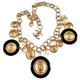 Chanel Chunky Métiers d'Art 2018 Hamburg CC Halskette Gold Schwarz