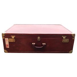 BAULE VINTAGE BOTTEGA VENETA IN PELLE MARRONE AVANA BAULE IN PELLE
