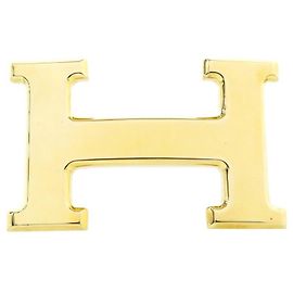 Hermès BOUCLE DE CEINTURE HERMES H EN METAL DORE POLI POUR LIEN 32MM GOLDEN BUCKLE BELT
