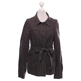 Comptoir Des Cotonniers Jacke/Mantel aus Leinen in Grau