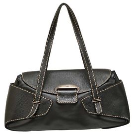 Borsa a tracolla Tod's in pelle nera con chiusura a patta
