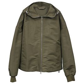 Giacca con cappuccio Alexander McQueen Blake Illustration in poliestere verde oliva