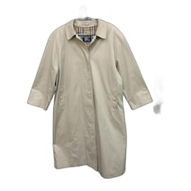Impermeable Burberry Beige en Gabardina de Algodón