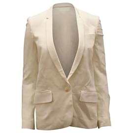 Stella Mc Cartney Blazer de botonadura simple Stella McCartney en rayón marfil