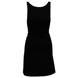 Minivestido sin mangas Theory en triacetato negro