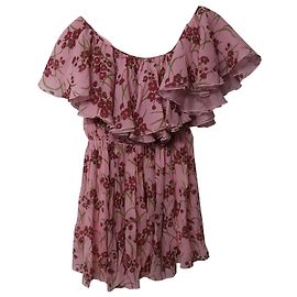 Minivestido asimétrico de seda con estampado floral de Giambattista Valli