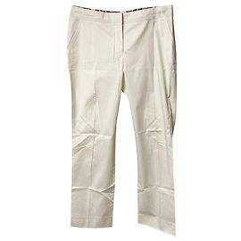 Calça Salvatore Ferragamo Branca em Seda Branca
