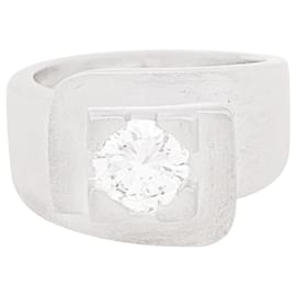 inconnue Signet ring, white gold, diamond.