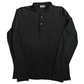 Polo a maniche lunghe nero Dior di Kris Van Assche