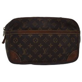 LOUIS VUITTON Monogramm Compiegne 28 Clutch M51845 LV Auth 74303
