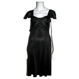 Metallic schwarz Temperley London Kleid