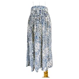 Jupe SéZane bleue et blanche en viscose Taille 40