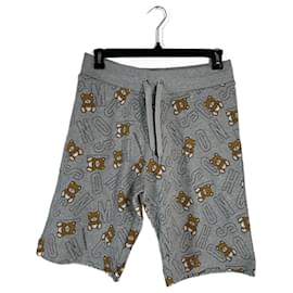 Moschino Shorts Grauer Bär aus Baumwolle Grau