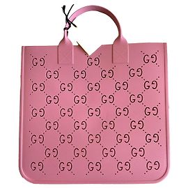 Borsa a mano Gucci in gomma rosa