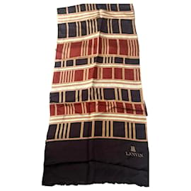 Lanvin Seidenschal braun beige