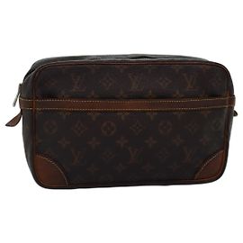 LOUIS VUITTON Monogramma Compiegne 28 Pochette M51845 LV Auth 74902