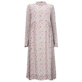 Vestido midi con estampado floral de florecitas en algodón multicolor de Ganni