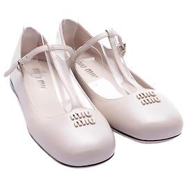 Ballerine Miu Miu in pelle beige