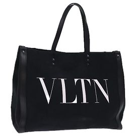 VALENTINO Tote Bag Canvas Schwarz Auth bs14456