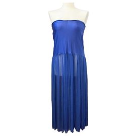 Vestito Nicole Olivier Blu in Nylon