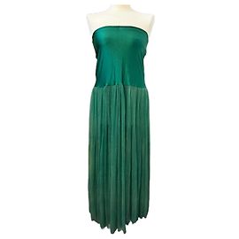 Vestito Nicole Olivier blu con spacco
