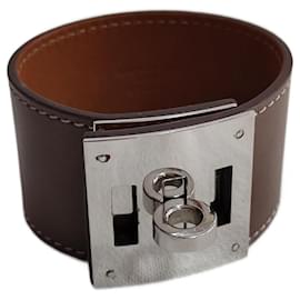 Bracelet Hermès Collier de chien cuir kaki